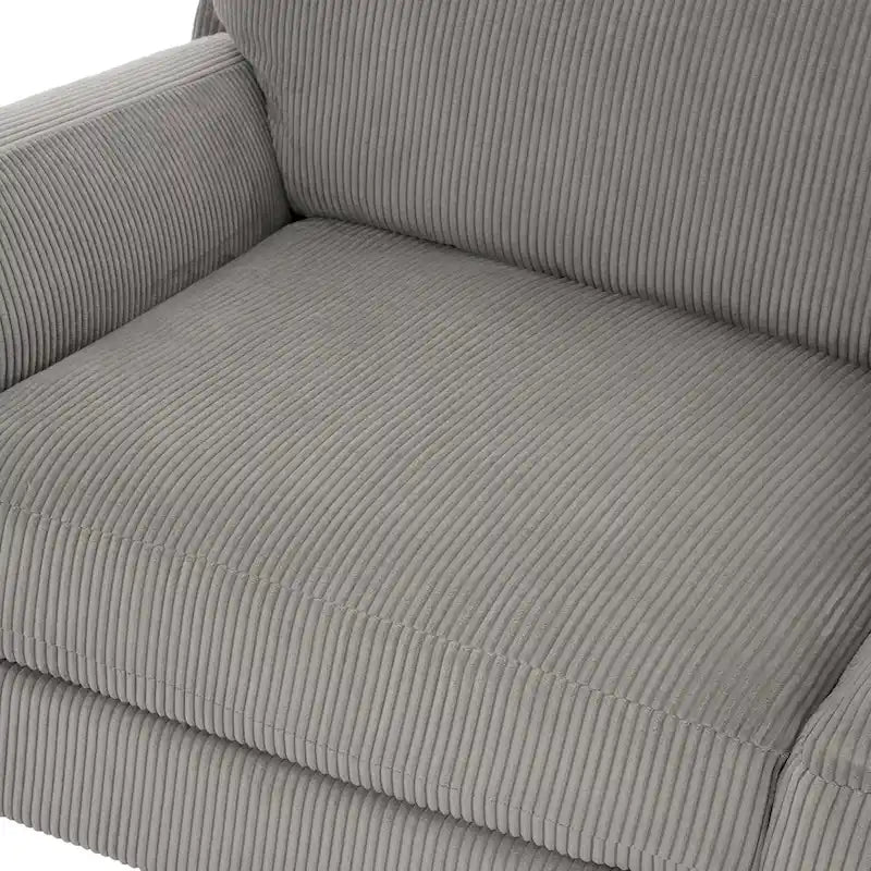 Contemporary 90-Inch Deep Seat Corduroy Loveseat 26