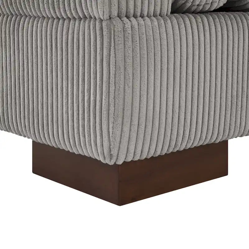 Contemporary 90-Inch Deep Seat Corduroy Loveseat 28