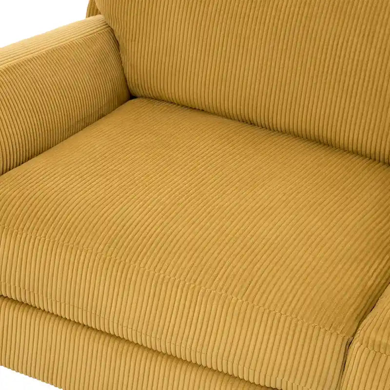 Contemporary 90-Inch Deep Seat Corduroy Loveseat 37