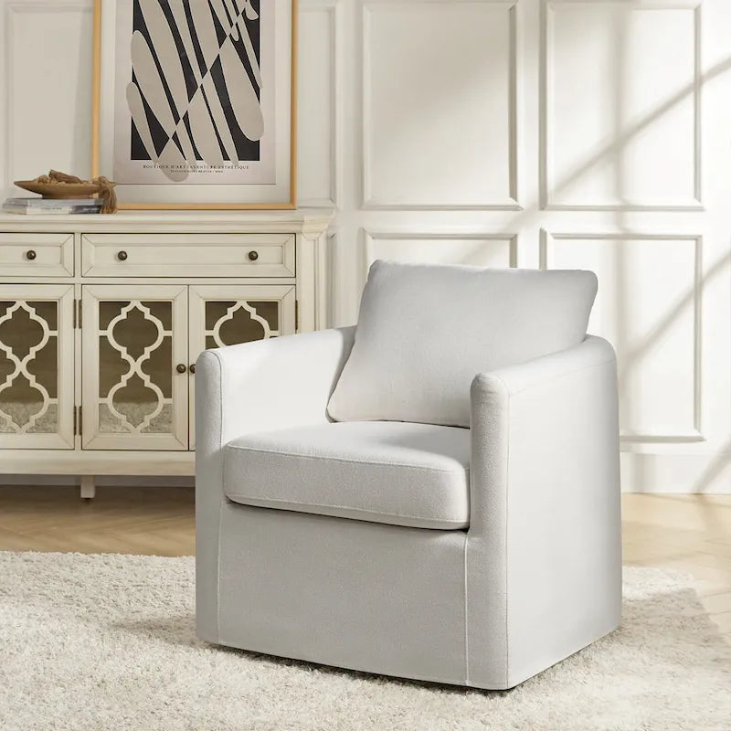 Erkenbald Contemporary 360-Degree Swivel Chair with Removable Slipcover by HULALA HOME 3