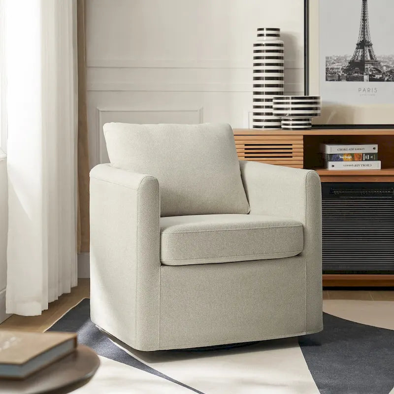 Erkenbald Contemporary 360-Degree Swivel Chair with Removable Slipcover by HULALA HOME 4
