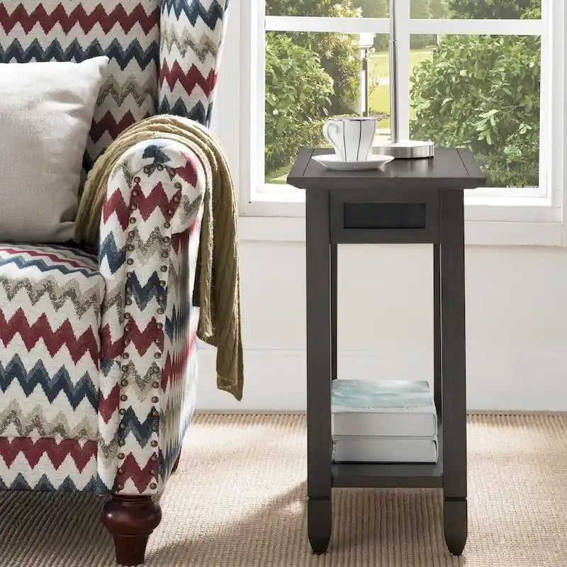 Leick Home Rustic Slate Side Table Featuring USB-C Charging Port 11