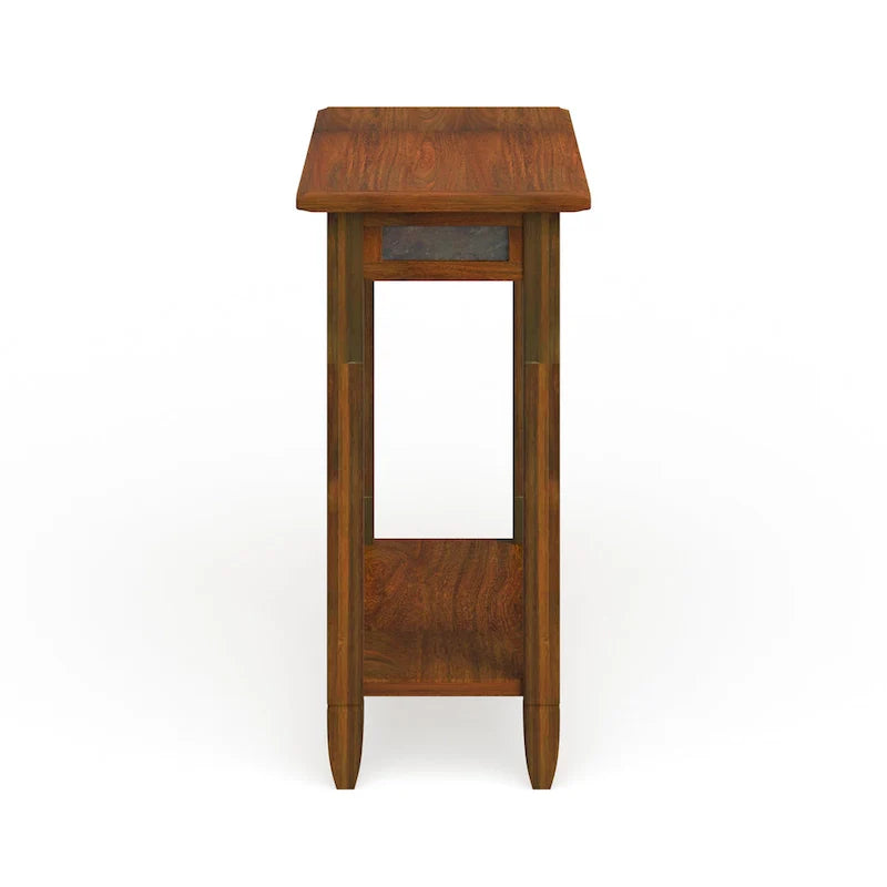 Leick Home Rustic Slate Side Table Featuring USB-C Charging Port 8