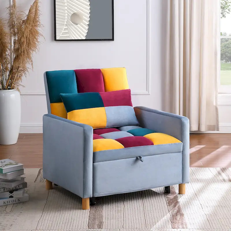 Versatile Sleeper Chair with Removable Pillow 37