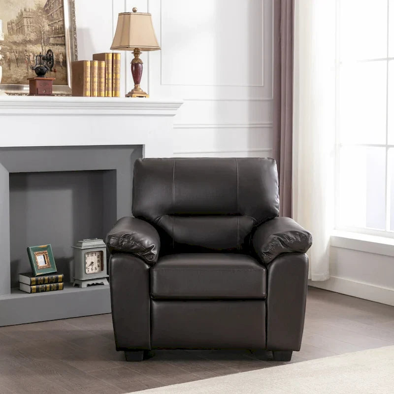 Modern Fort Faux Leather Accent Chairs for Living Room Upholstery 3