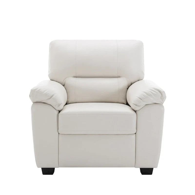 Modern Fort Faux Leather Accent Chairs for Living Room Upholstery 20