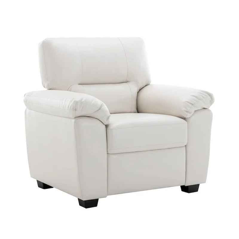 Modern Fort Faux Leather Accent Chairs for Living Room Upholstery 21