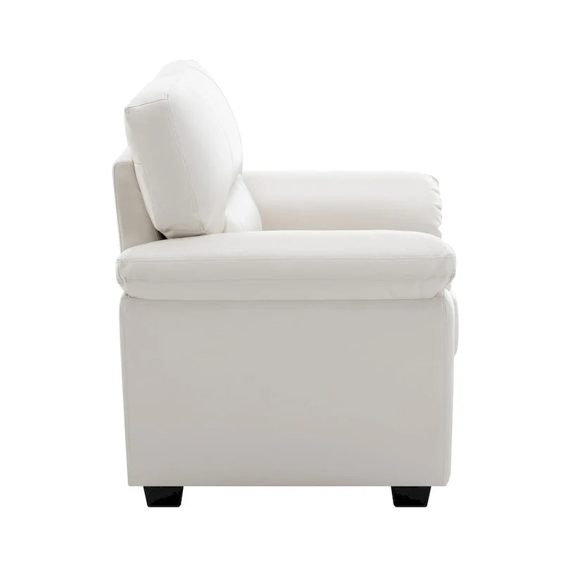 Modern Fort Faux Leather Accent Chairs for Living Room Upholstery 22