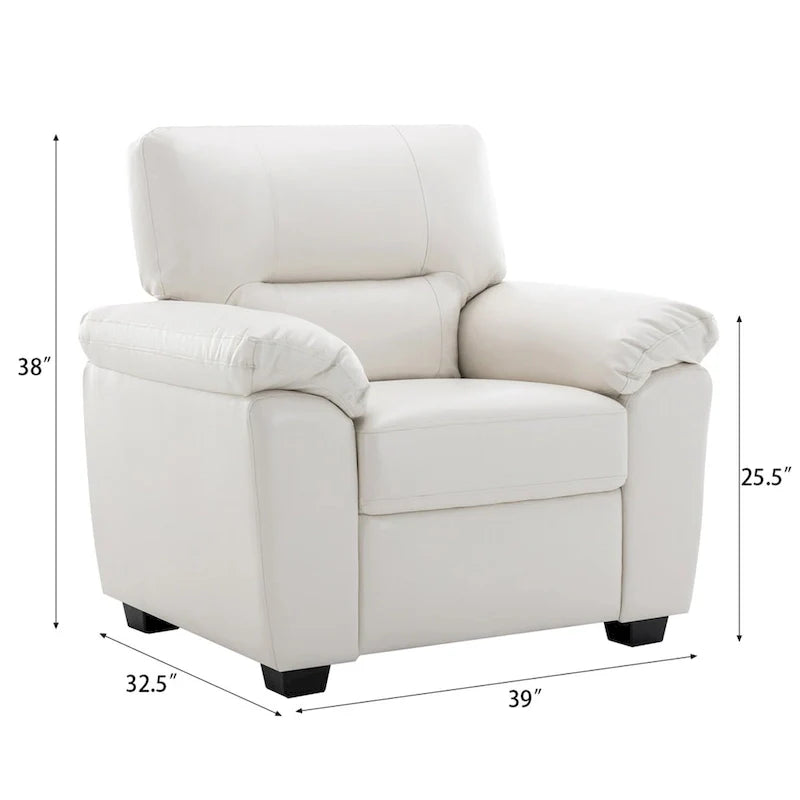 Modern Fort Faux Leather Accent Chairs for Living Room Upholstery 33