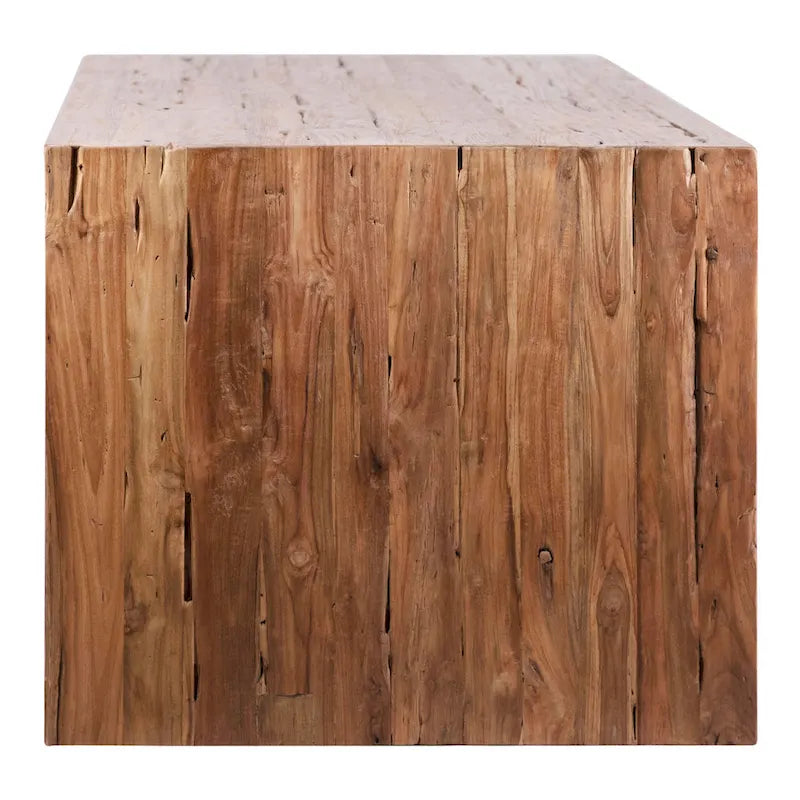 Camila 78-Inch Rectangular Dining Table Crafted from Reclaimed Teak with Waterfall Design 3