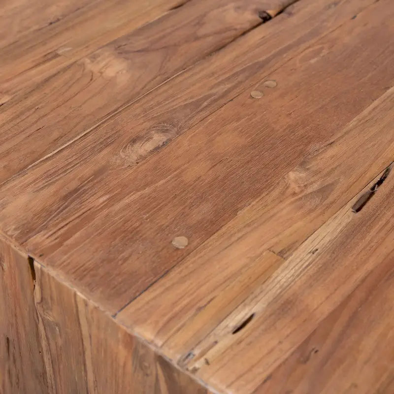 Camila 78-Inch Rectangular Dining Table Crafted from Reclaimed Teak with Waterfall Design 6