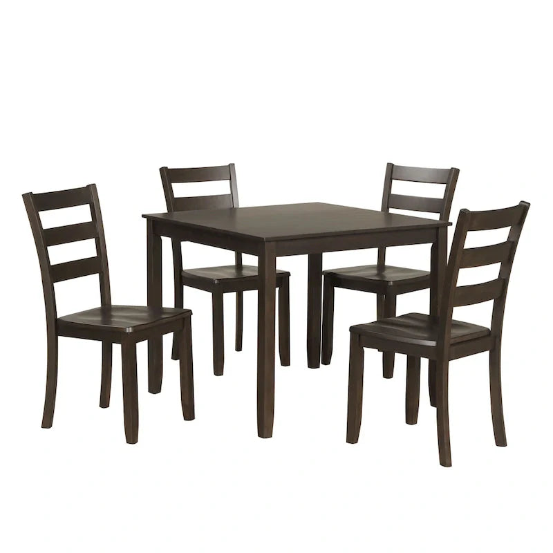 Denhour DH Basic Traditional Solid Wood 5-Piece Dining Set 9