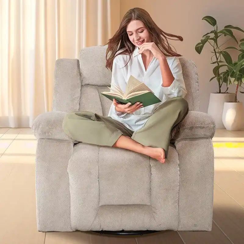 Upholstered Recliner with Rocking and Swiveling Features 34