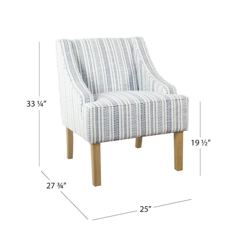 HomePop Classic Swoop Arm Accent Chair" can be rewritten as "HomePop Elegant Swoop Arm Accent Chair. 26