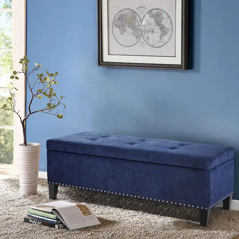 Madison Park Shandra II Tufted Soft Close Storage Bench 12