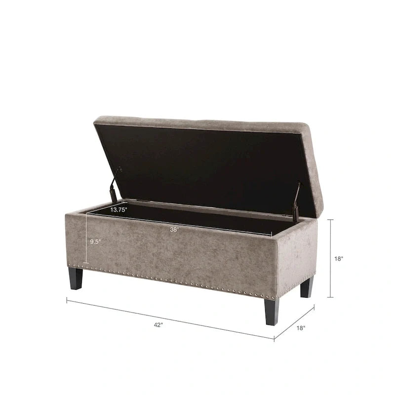 Madison Park Shandra II Tufted Soft Close Storage Bench 3