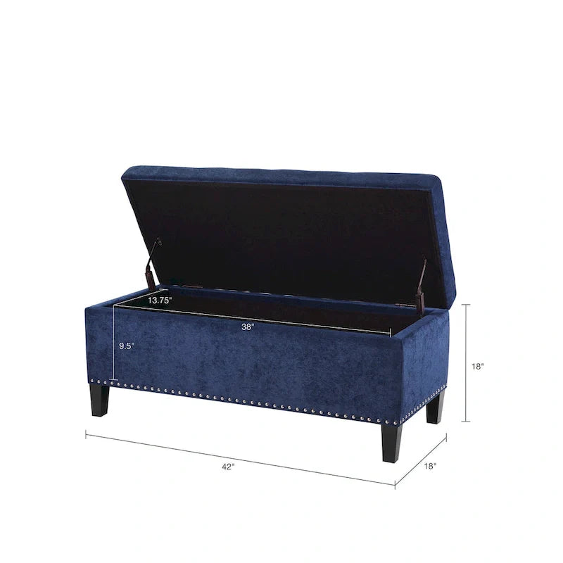 Madison Park Shandra II Tufted Soft Close Storage Bench 8