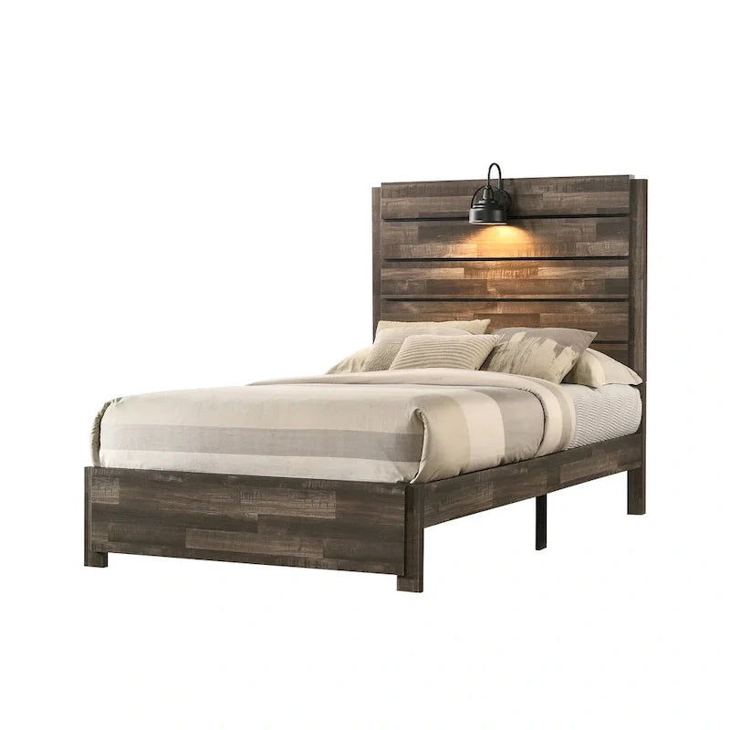 Edyth 3-Piece Brown Platform Bedroom Collection 7