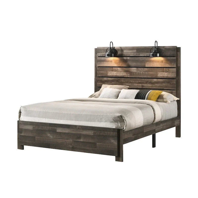 Edyth 3-Piece Brown Platform Bedroom Collection 8