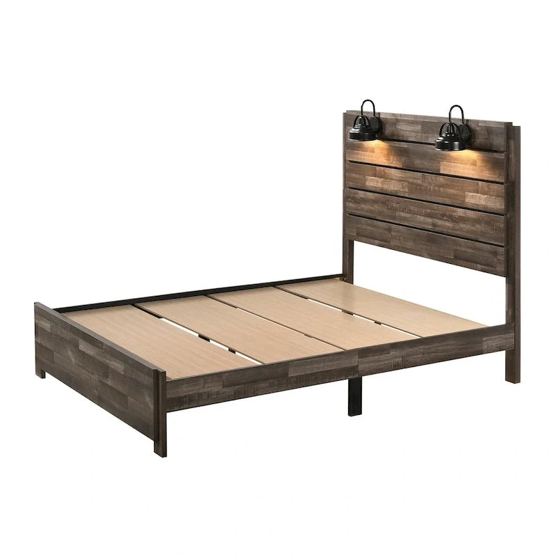 Edyth 3-Piece Brown Platform Bedroom Collection 9