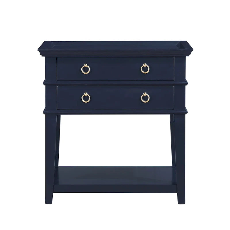 Greyson Living Collette Nightstand with 2-Drawer Tray Top 9