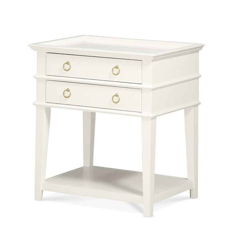 Greyson Living Collette Nightstand with 2-Drawer Tray Top 6
