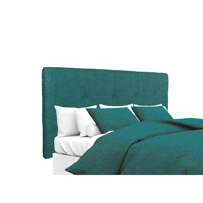 MJL Furniture Ali Key Largo Teal Upholstered Headboard with Button Tufting 1