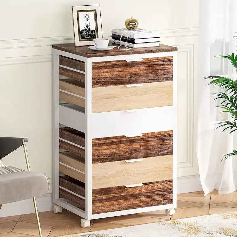 Wooden Storage Cabinet Organizer with 5 and 7 Drawer Options 48