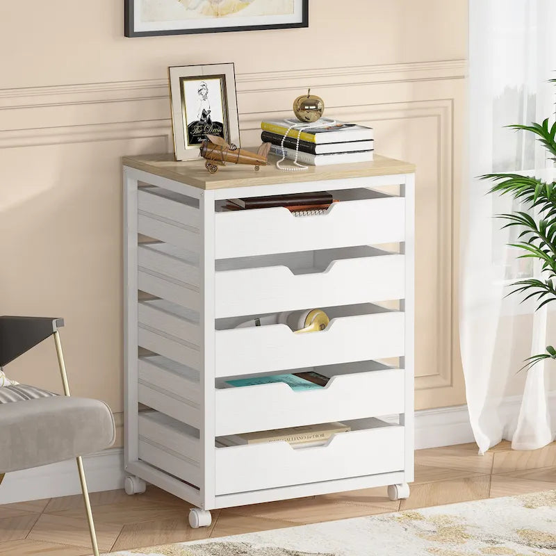 Wooden Storage Cabinet Organizer with 5 and 7 Drawer Options 2