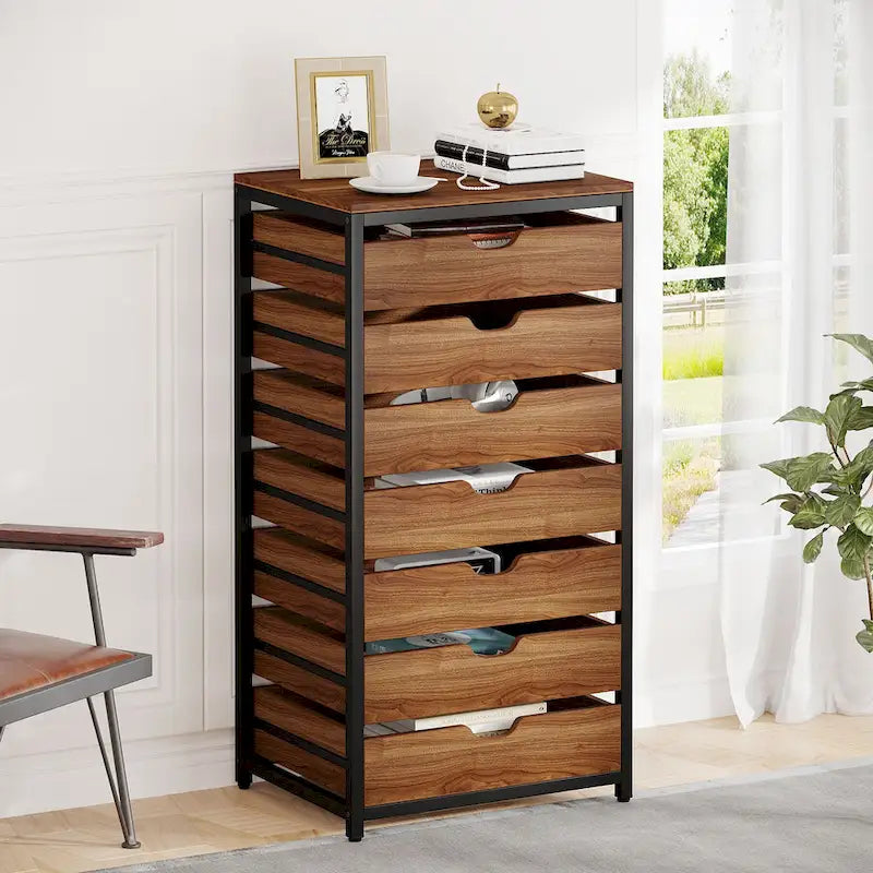 Wooden Storage Cabinet Organizer with 5 and 7 Drawer Options 3