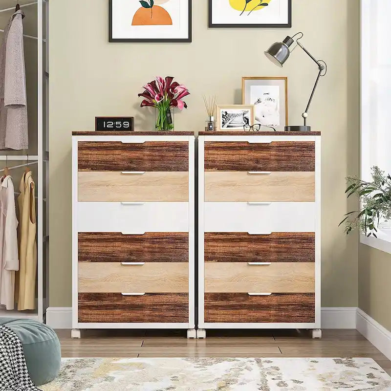 Wooden Storage Cabinet Organizer with 5 and 7 Drawer Options 12
