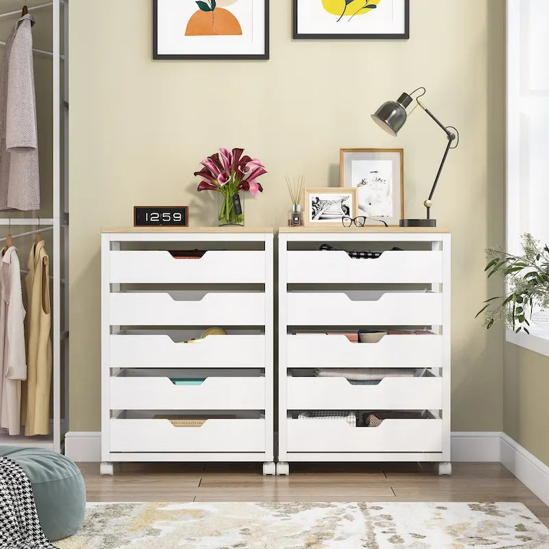 Wooden Storage Cabinet Organizer with 5 and 7 Drawer Options 18