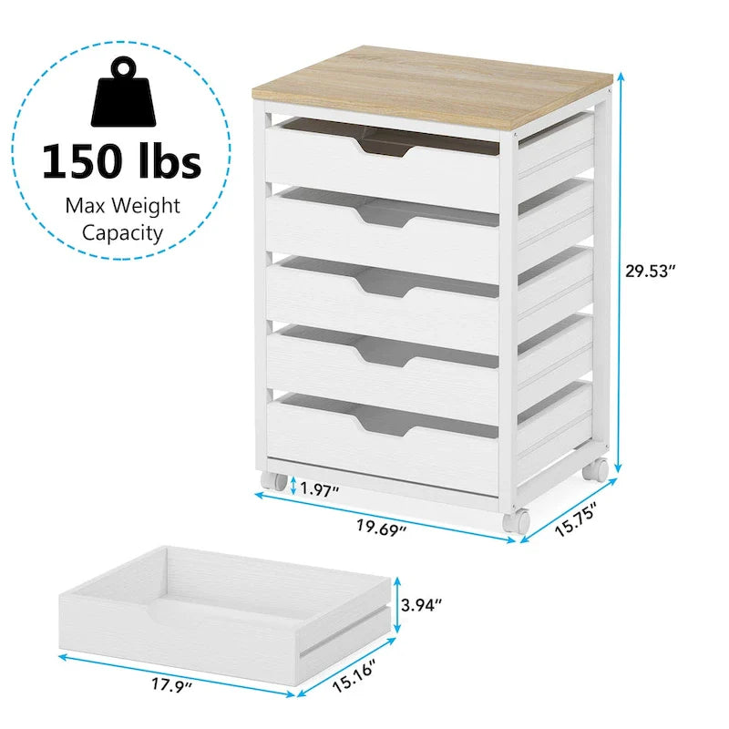 Wooden Storage Cabinet Organizer with 5 and 7 Drawer Options 22