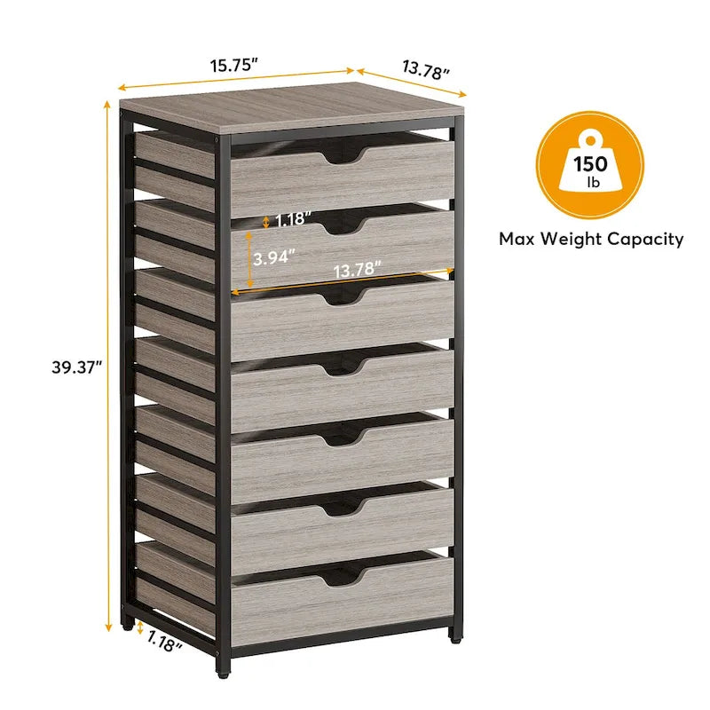 Wooden Storage Cabinet Organizer with 5 and 7 Drawer Options 29