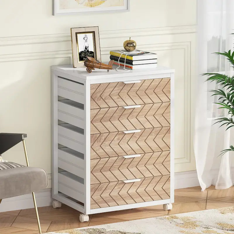 Wooden Storage Cabinet Organizer with 5 and 7 Drawer Options 30