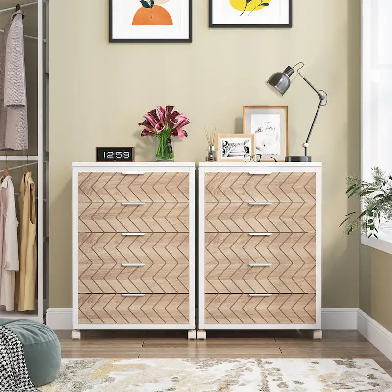 Wooden Storage Cabinet Organizer with 5 and 7 Drawer Options 32