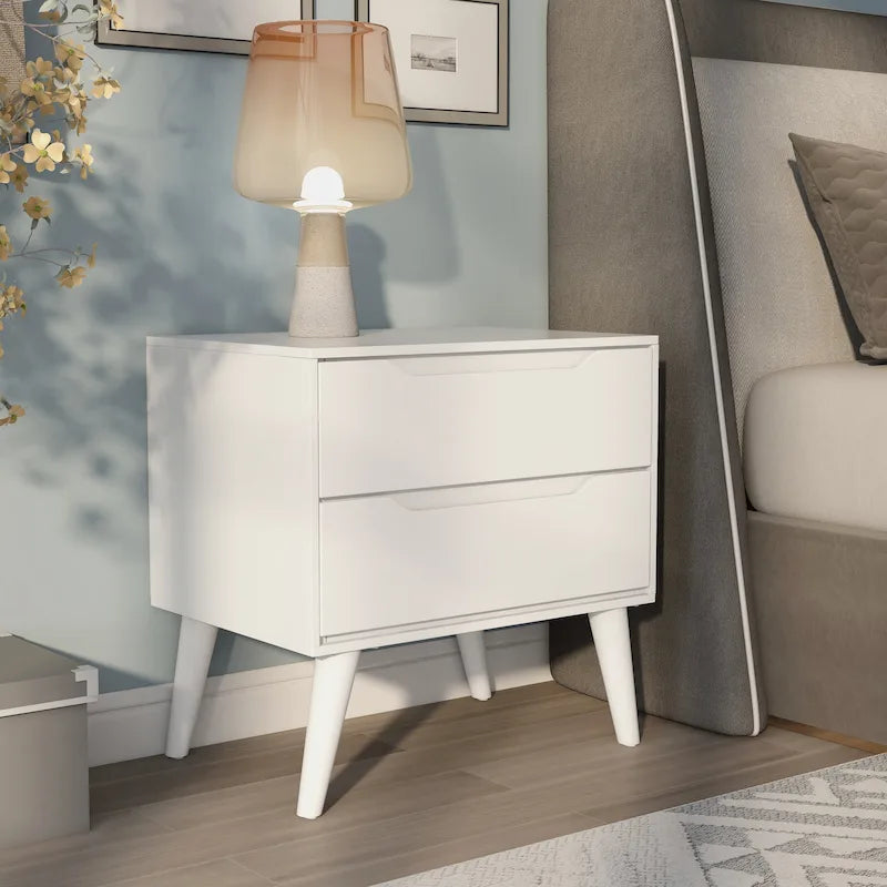 Carson Carrington Bodo Mid-Century Modern 2-Drawer Wooden Nightstand 17