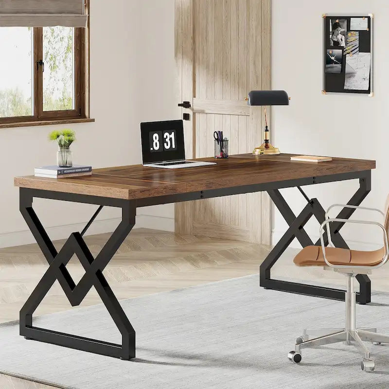 63-Inch Spacious Executive Desk for Home Office Use 24