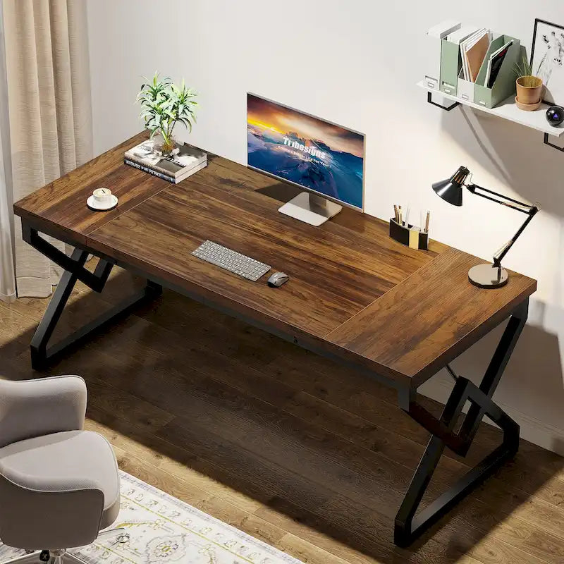 63-Inch Spacious Executive Desk for Home Office Use 3