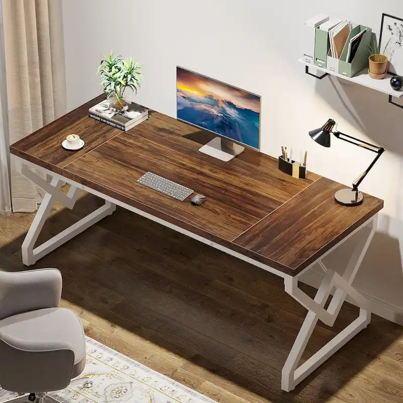 63-Inch Spacious Executive Desk for Home Office Use 18