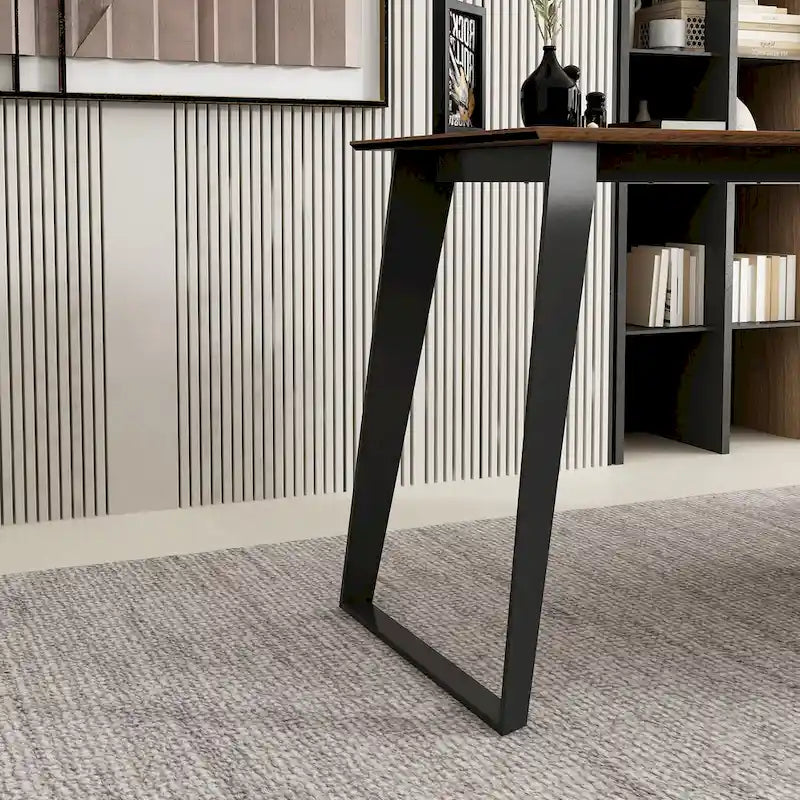 Modern L-Shaped Desk with Storage Cabinet & Drawers 10