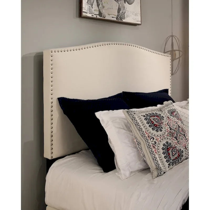 Newport Upholstered Headboard Featuring Nailhead Accents 1