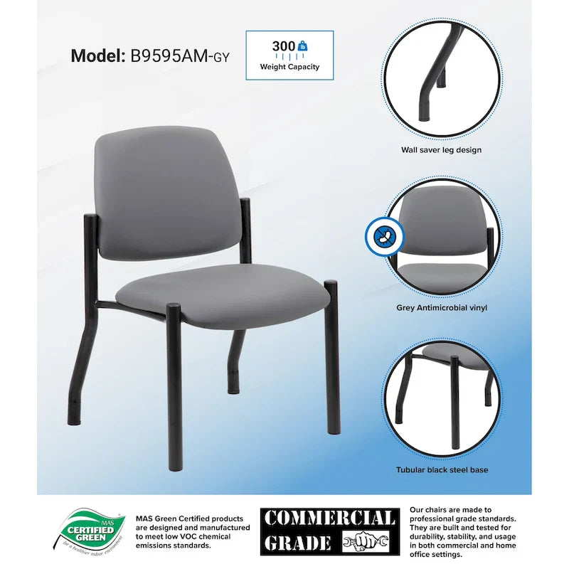 Boss Office Products Antimicrobial Guest Chair for Big and Tall Individuals 29