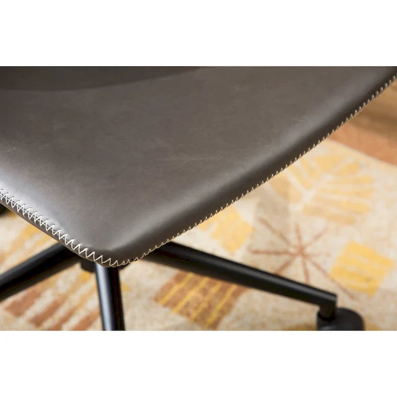 Roundhill Furniture Cesena 360° Swivel Office Chair with Faux Leather and Air Lift 14