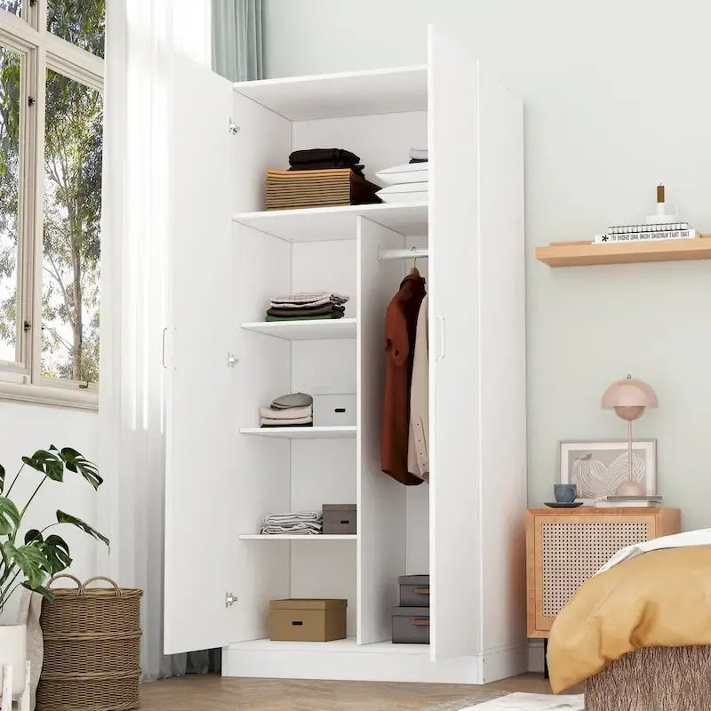 5-Shelf Wardrobe Cabinet with Double Doors 4