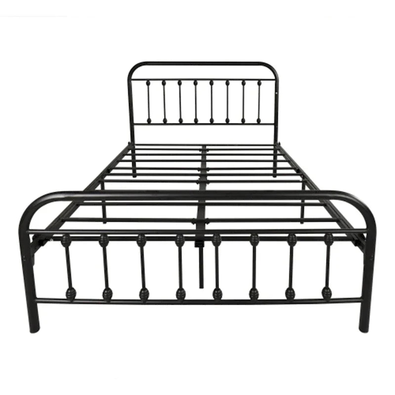 Complete Metal Platform Bed Frame with Integrated Headboard 3