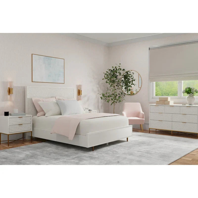 Alpine Origins White Pearl Panel Bed 6