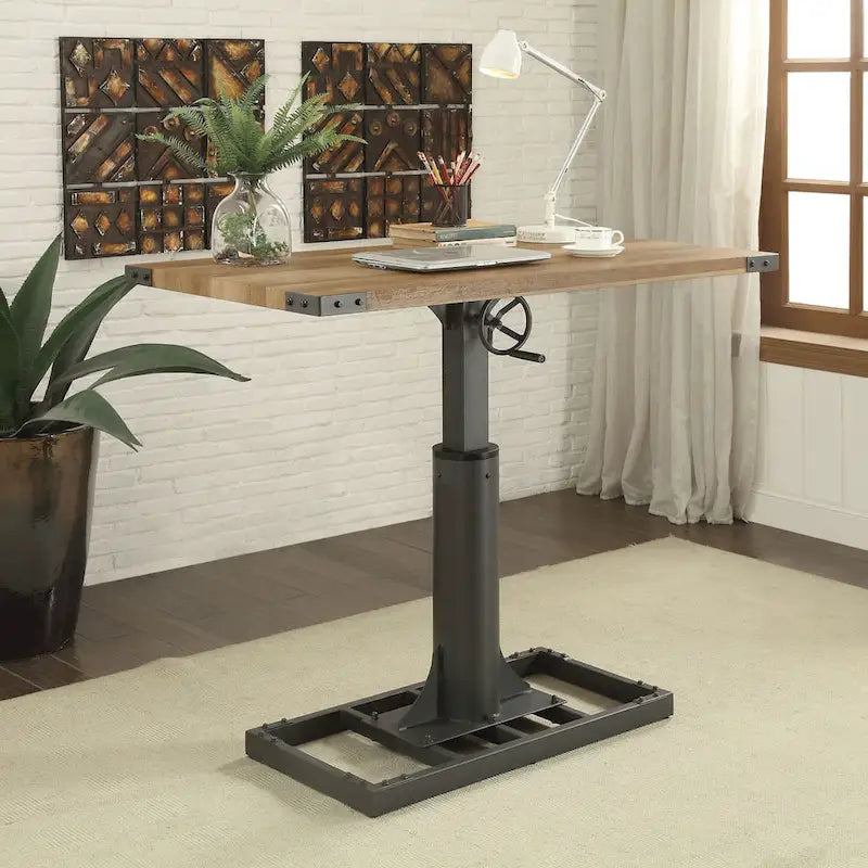 Furniture of America Kic Industrial Black 49-Inch Height Adjustable Standing Desk 1