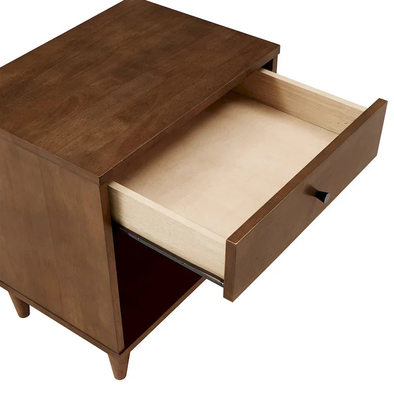 iNSPIRE Q Modern Frey Brown Wood Nightstand with 1 Drawer 1