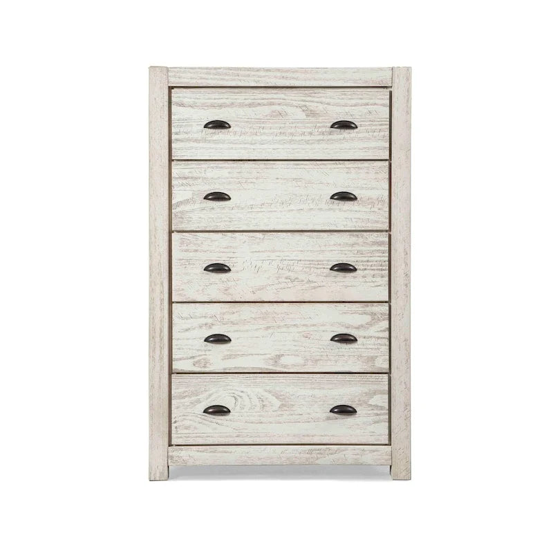 Montauk Solid Wood Chest with 5 Drawers by Grain Wood Furniture 24